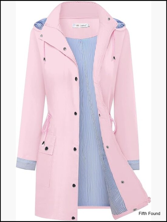 Jackets & Blazers - Women's Waterproof Rain Jacket Lightweight Hooded Trench Coat Windbreaker